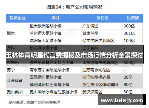 玉林体育明星代言费揭秘及市场行情分析全景探讨